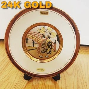 VINTAGE Japanese Fine China 24 Karat Gold Plate Home Decor